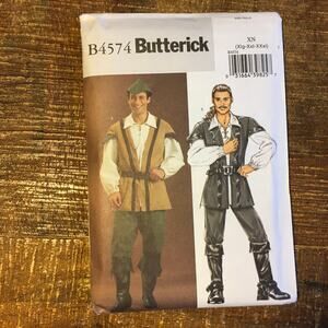 Butterick Sewing Pattern B4574 Robin Hood Musketeer Outlaw Costume XL-XXXL UNCUT